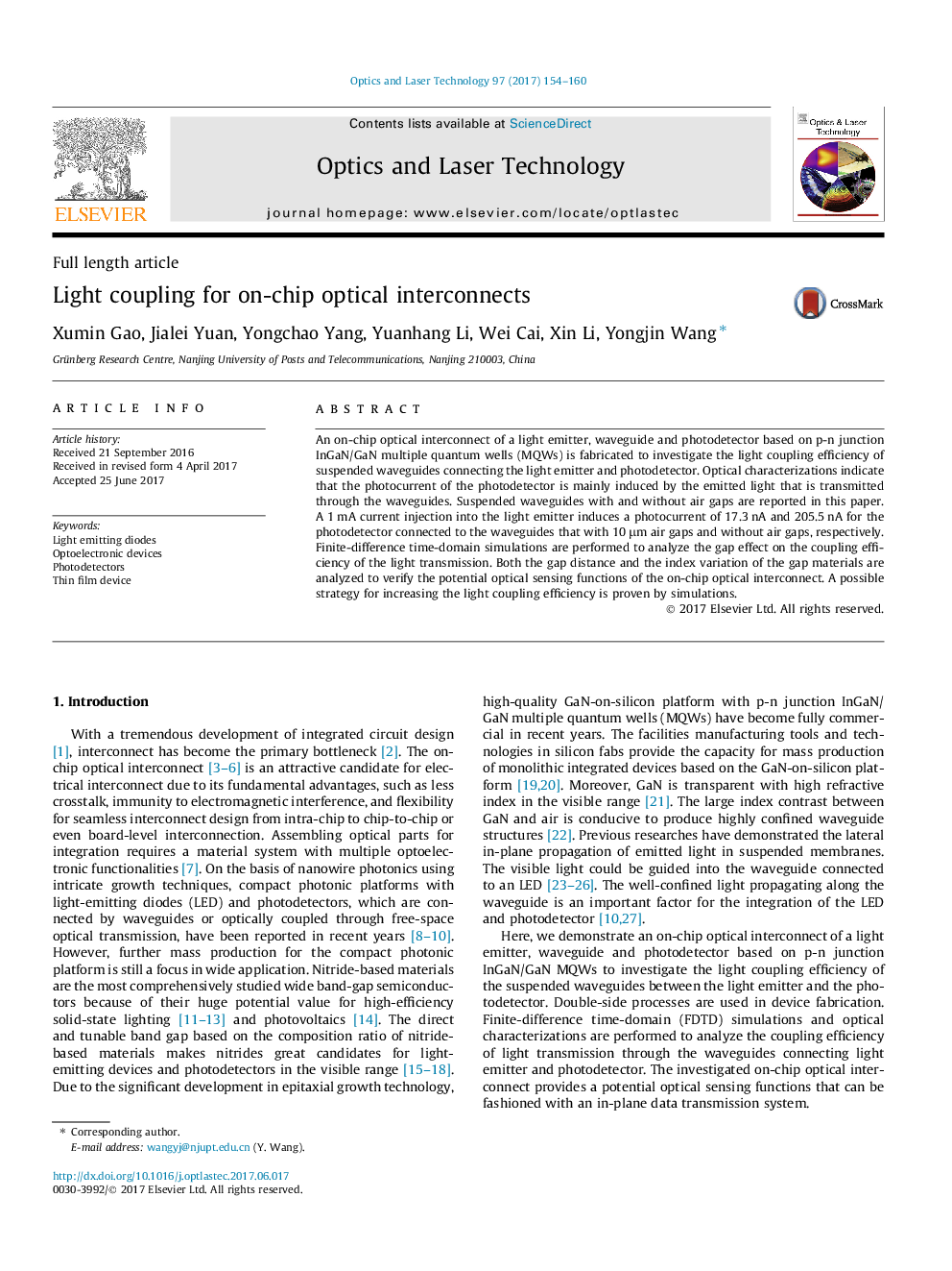 Light coupling for on-chip optical interconnects