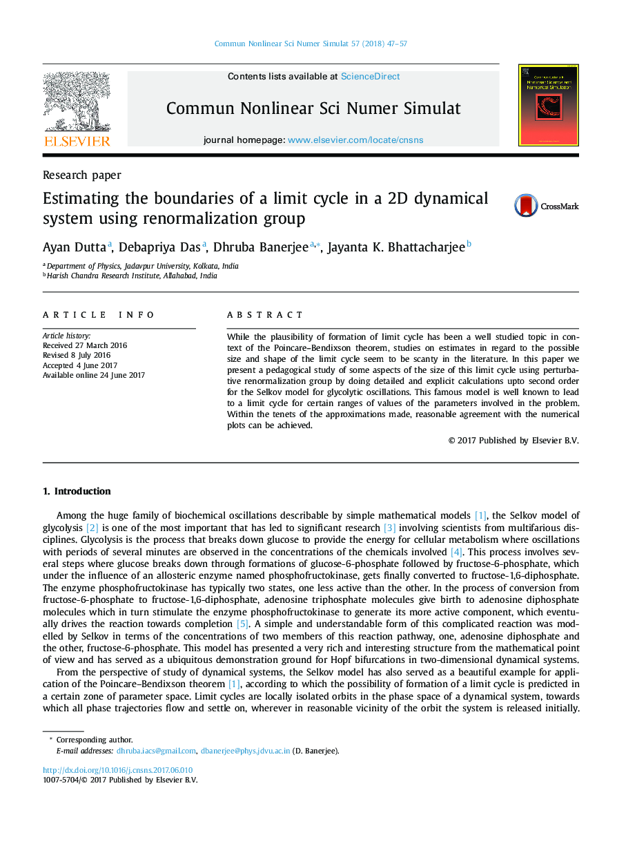 Estimating the boundaries of a limit cycle in a 2D dynamical system using renormalization group