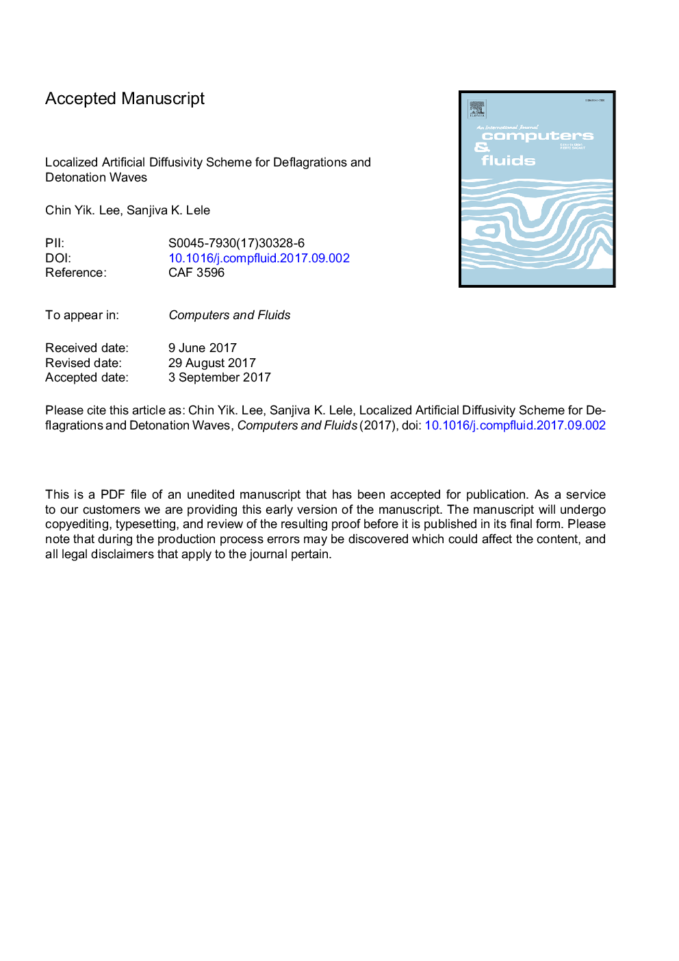 Localized artificial diffusivity scheme for deflagrations and detonation waves