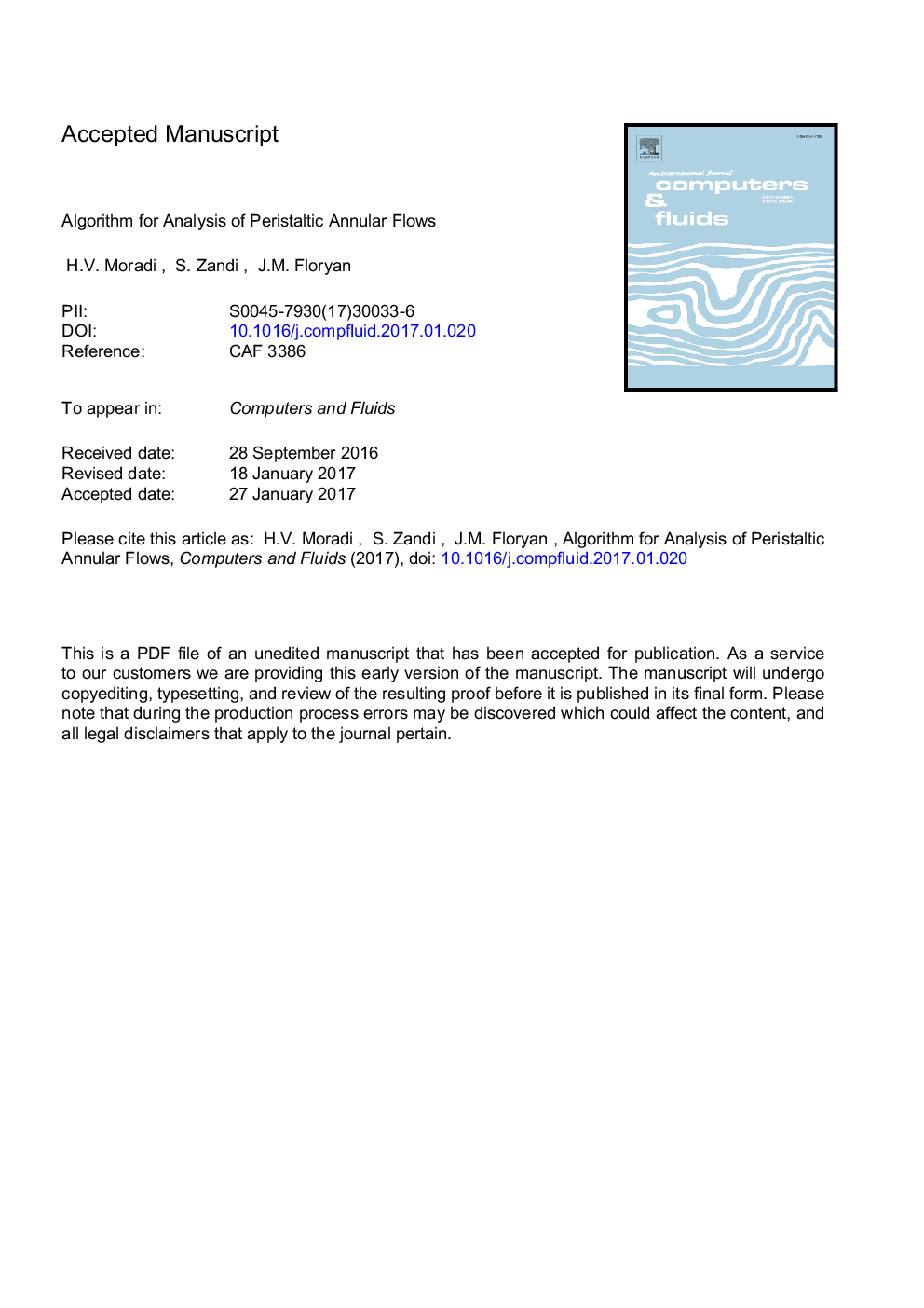 Algorithm for analysis of peristaltic annular flows