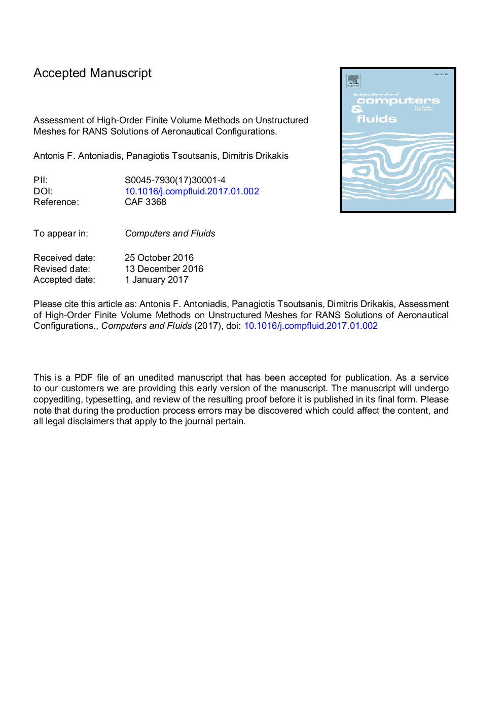 Assessment of high-order finite volume methods on unstructured meshes for RANS solutions of aeronautical configurations