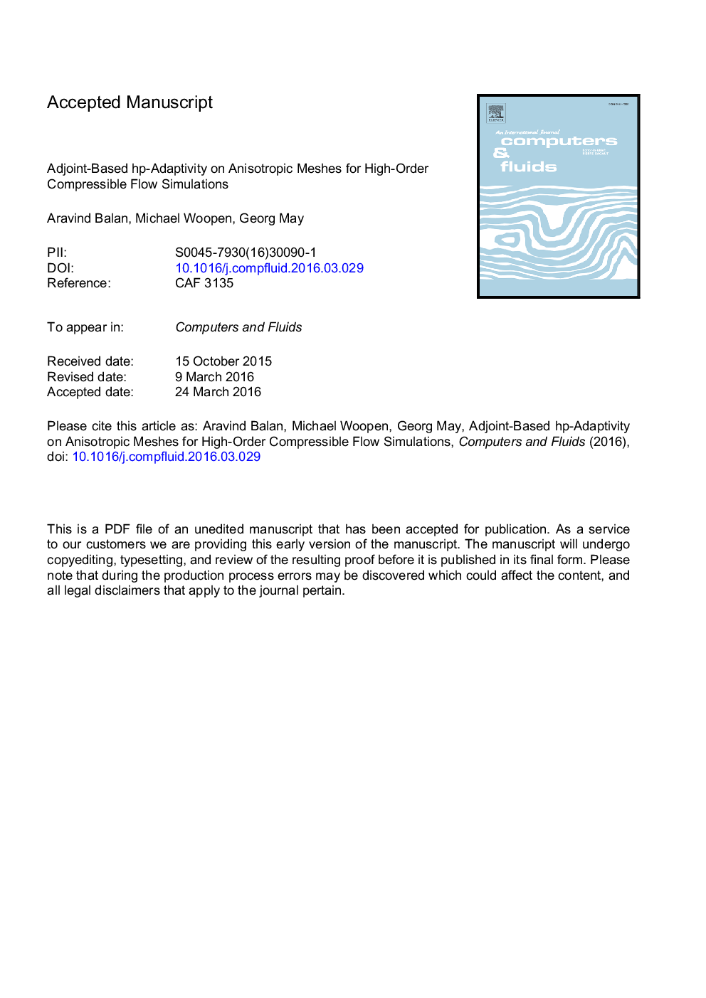 Adjoint-based hp-adaptivity on anisotropic meshes for high-order compressible flow simulations