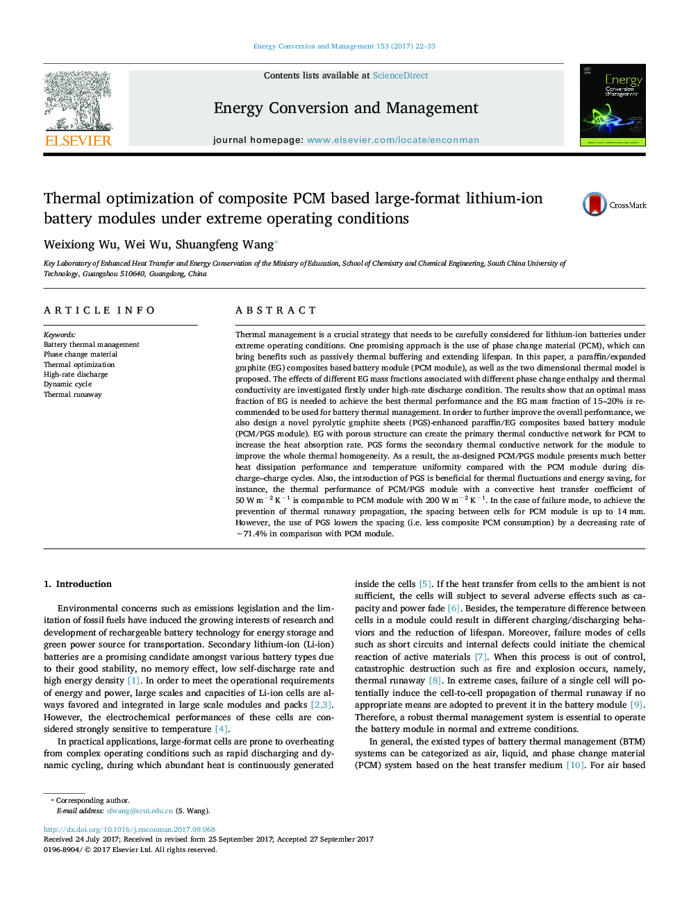 Thermal optimization of composite PCM based large-format lithium-ion battery modules under extreme operating conditions