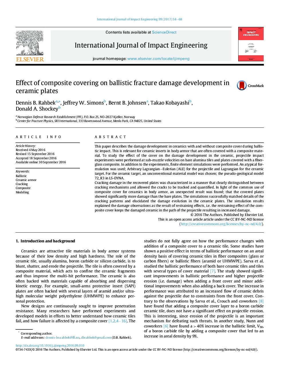 Effect of composite covering on ballistic fracture damage development in ceramic plates