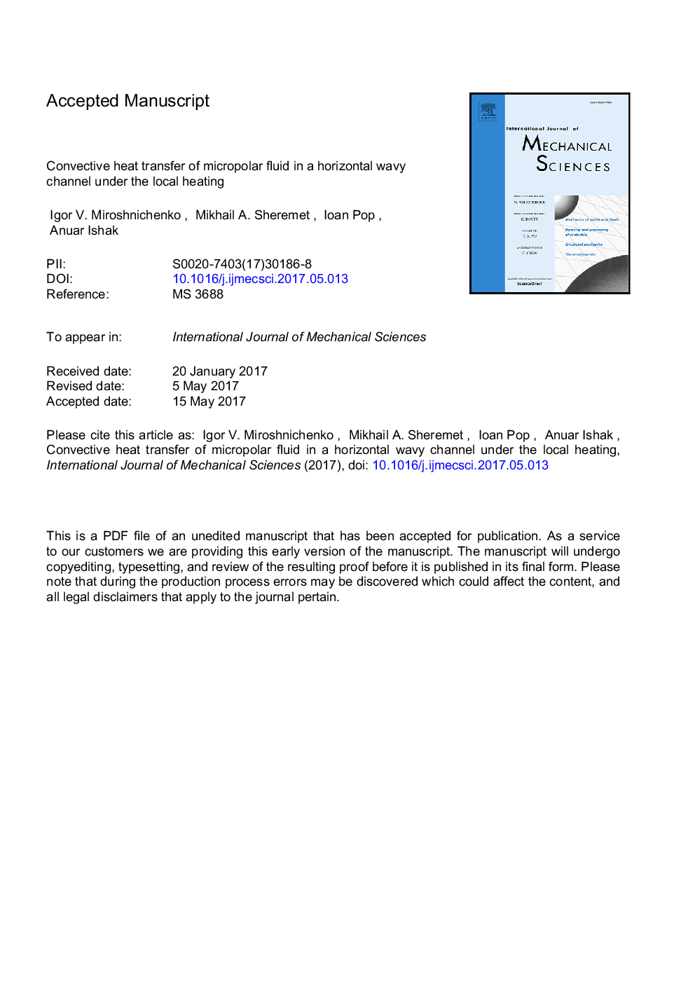 Convective heat transfer of micropolar fluid in a horizontal wavy channel under the local heating