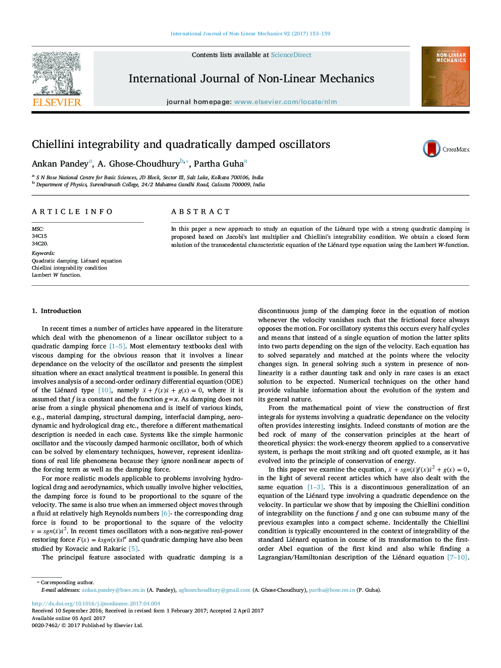 Chiellini integrability and quadratically damped oscillators