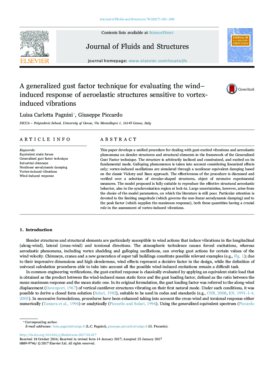 A generalized gust factor technique for evaluating the wind-induced response of aeroelastic structures sensitive to vortex-induced vibrations