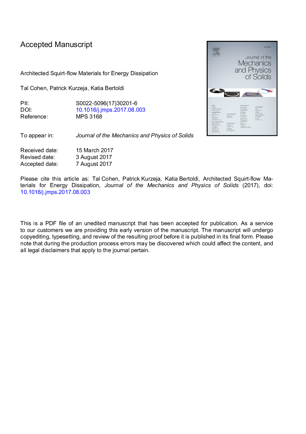 Architected squirt-flow materials for energy dissipation