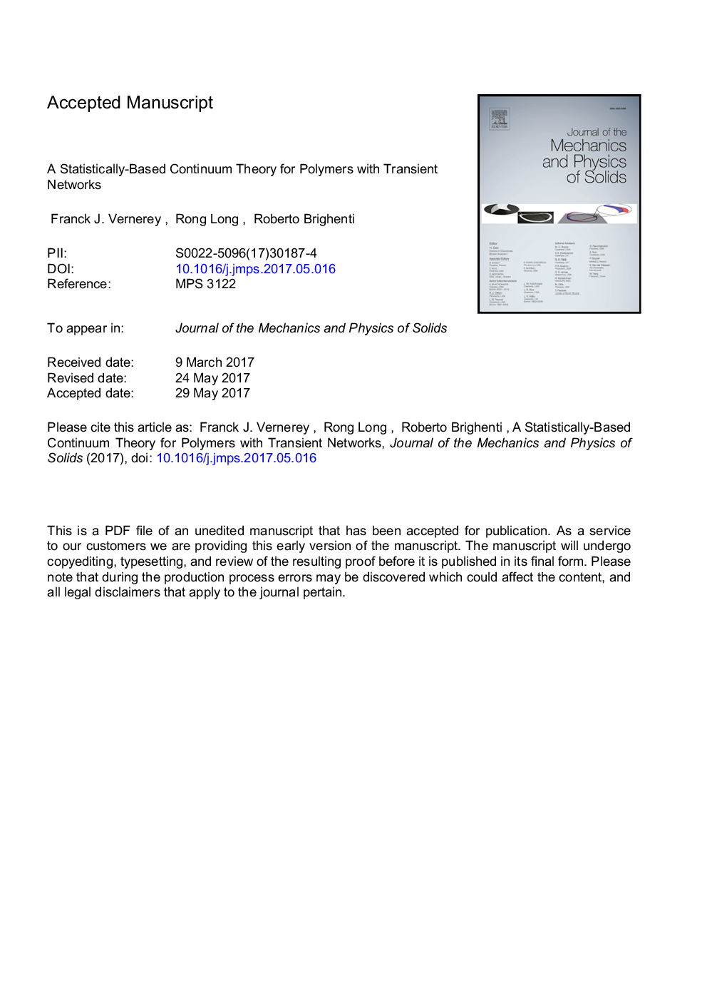 A statistically-based continuum theory for polymers with transient networks