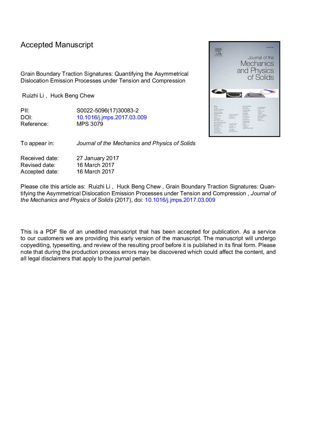 Grain boundary traction signatures: Quantifying the asymmetrical dislocation emission processes under tension and compression