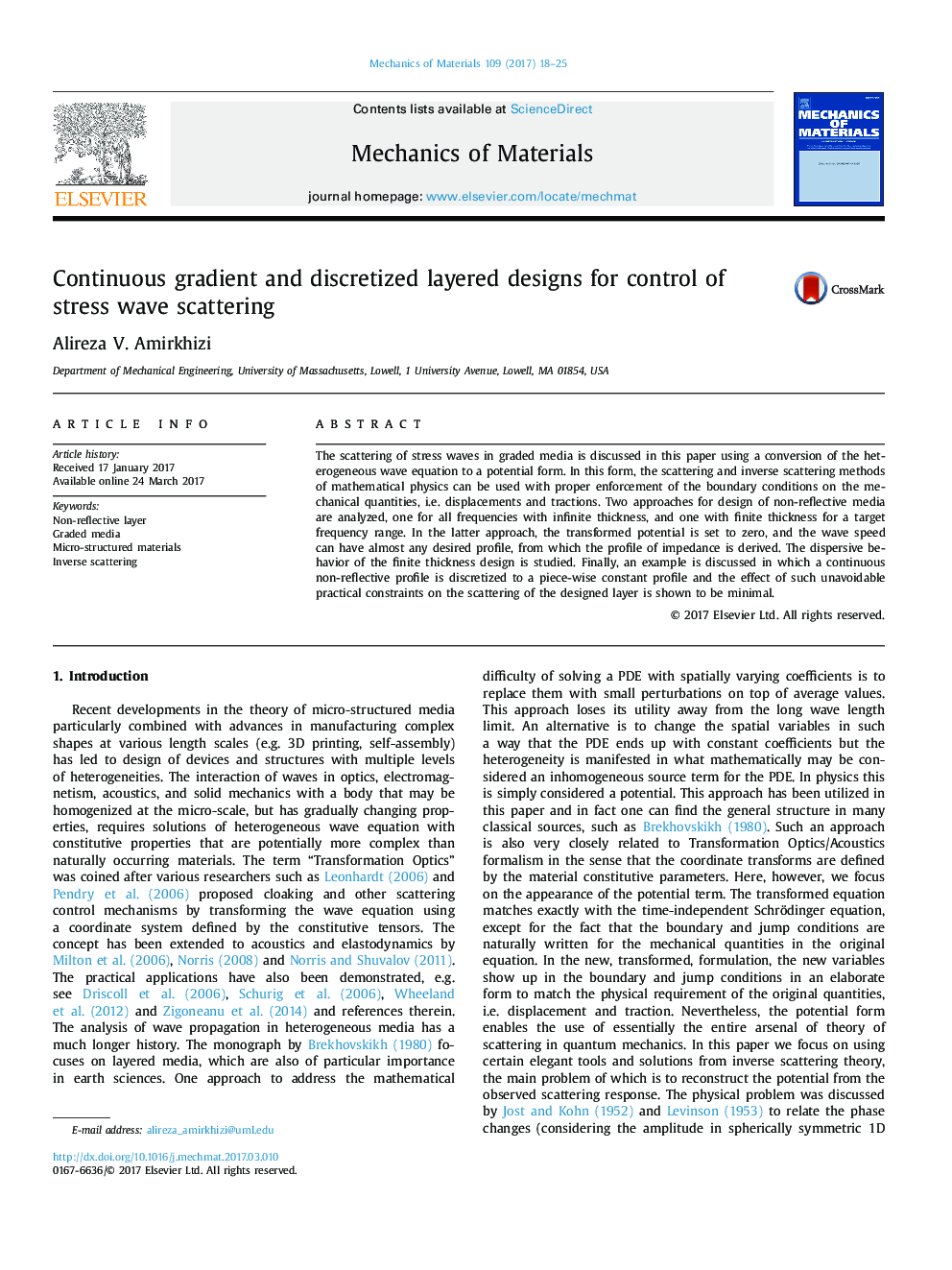 Continuous gradient and discretized layered designs for control of stress wave scattering