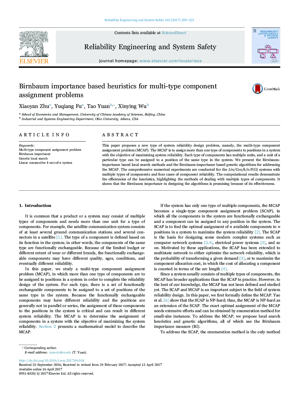 Birnbaum importance based heuristics for multi-type component assignment problems