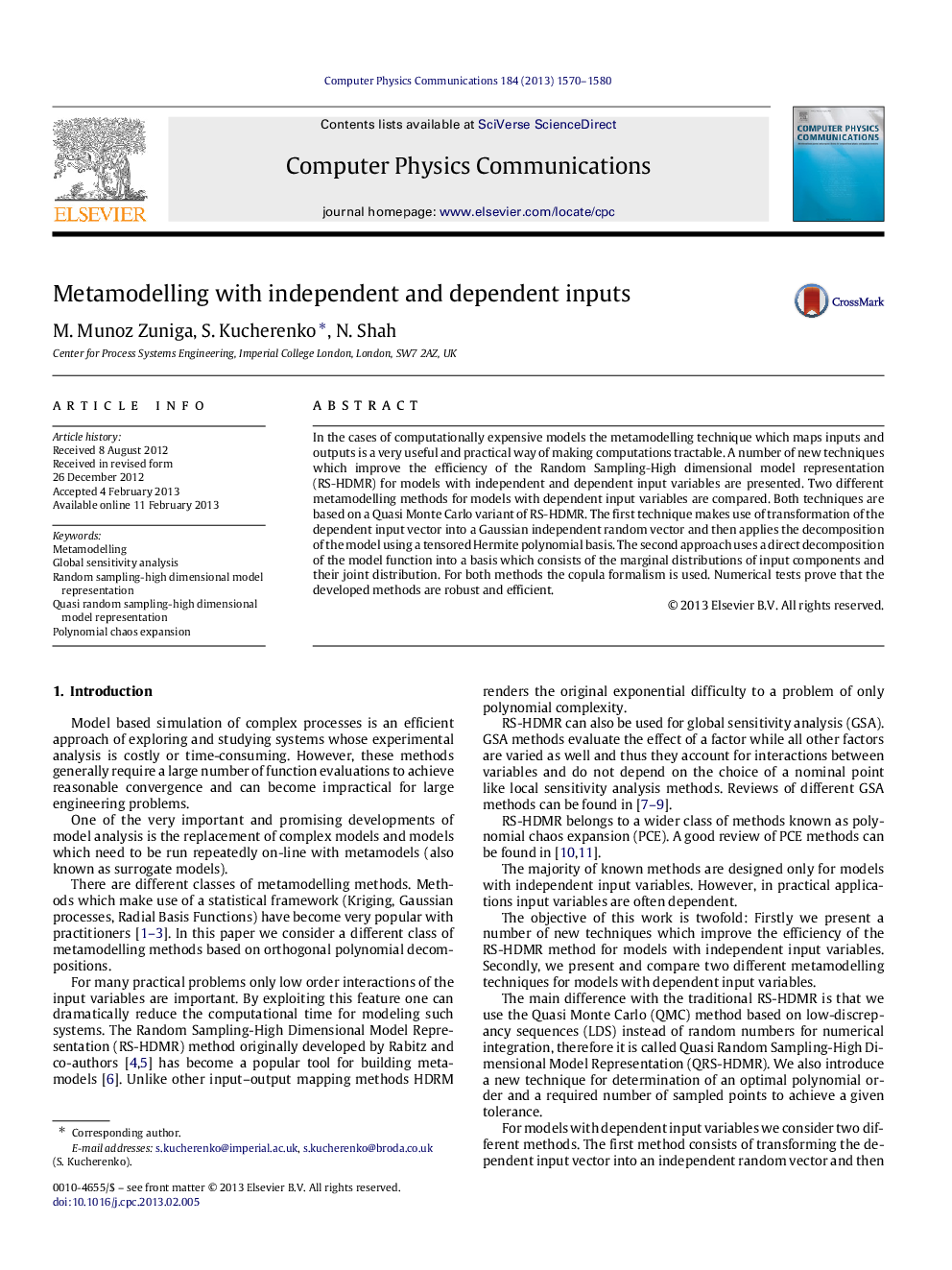 Metamodelling with independent and dependent inputs