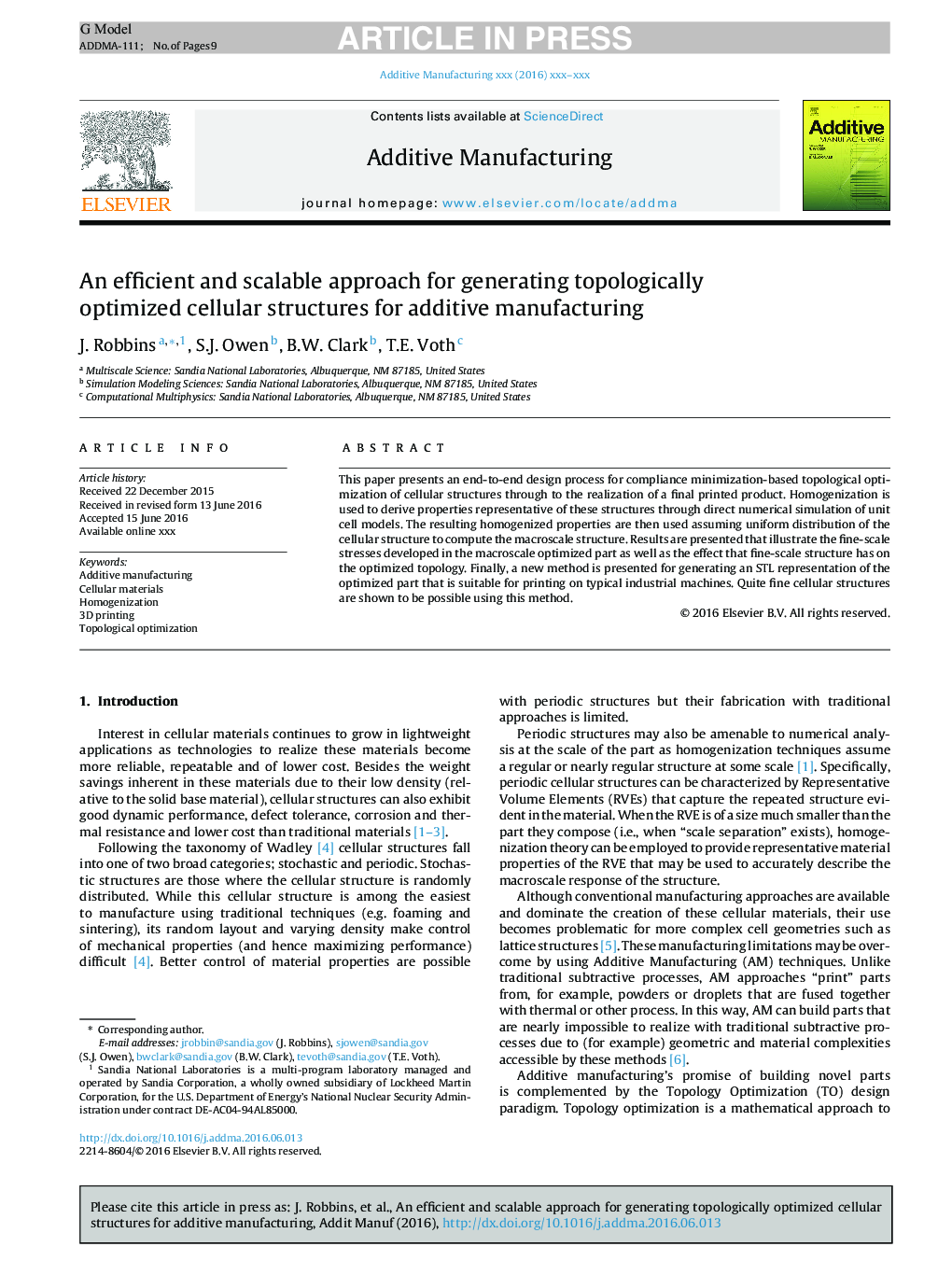 An efficient and scalable approach for generating topologically optimized cellular structures for additive manufacturing