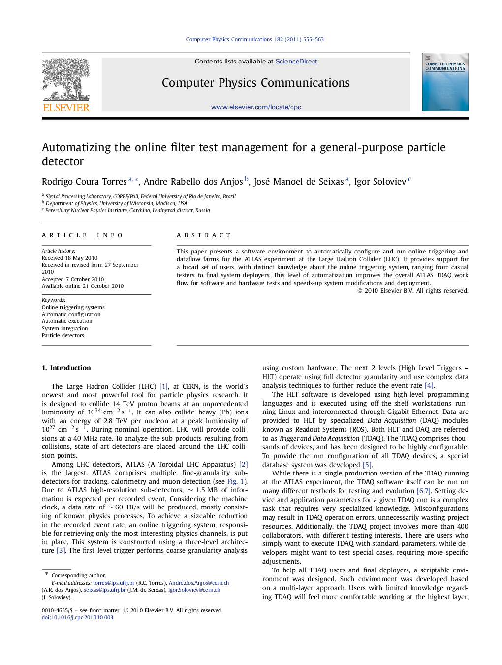 Automatizing the online filter test management for a general-purpose particle detector