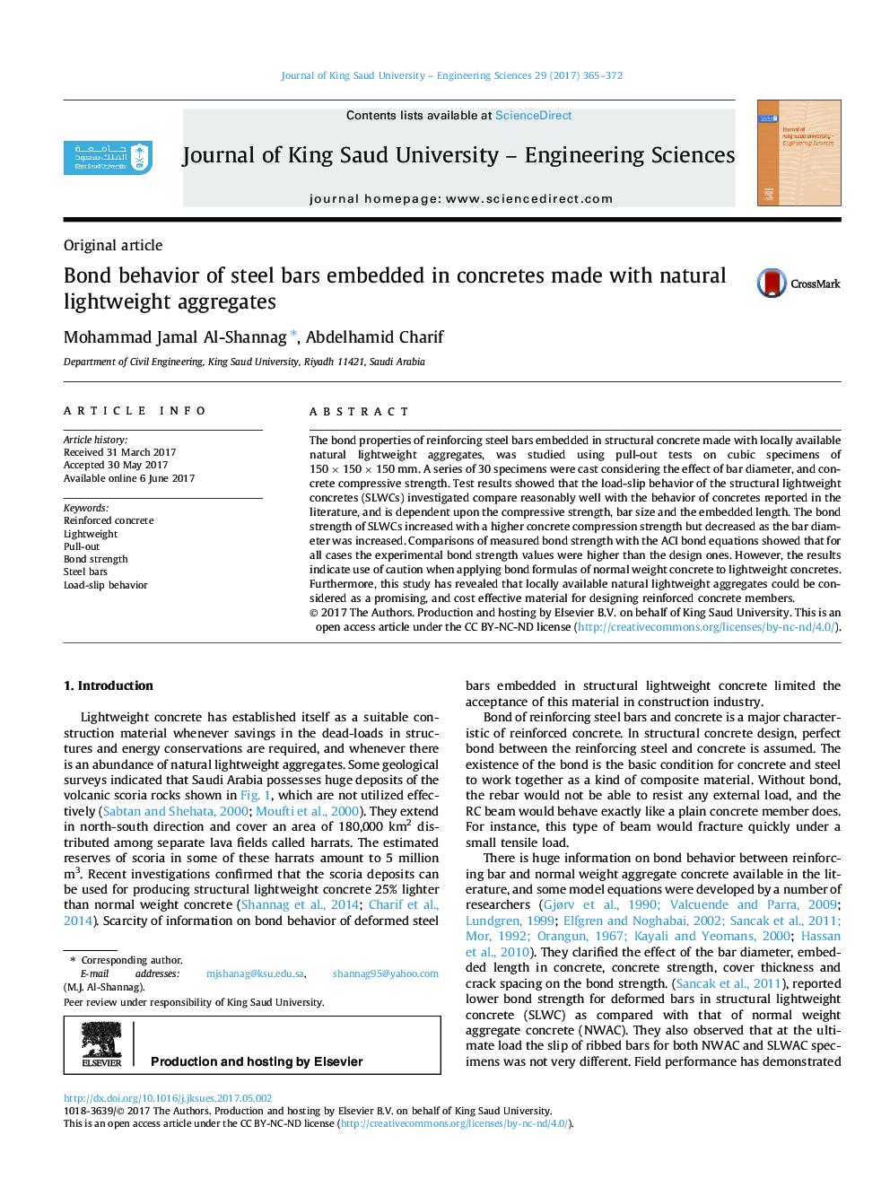 Bond behavior of steel bars embedded in concretes made with natural lightweight aggregates