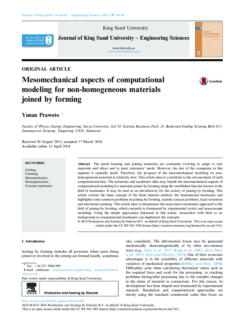 جنبه های اصلی مقاله مولفه های مکانیکی مدل سازی محاسباتی برای مواد غیر همگن با تشکیل شده است 