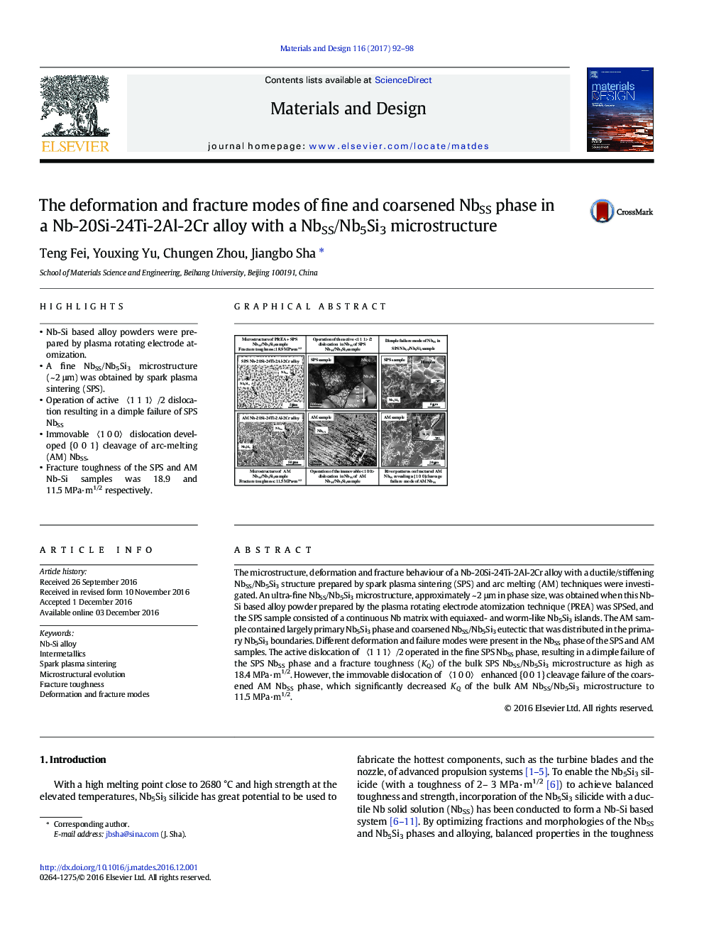 The deformation and fracture modes of fine and coarsened NbSS phase in a Nb-20Si-24Ti-2Al-2Cr alloy with a NbSS/Nb5Si3 microstructure