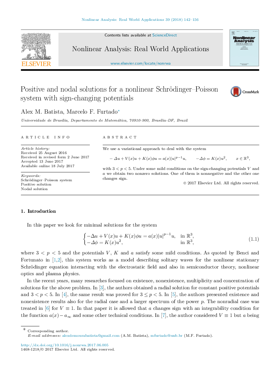 Positive and nodal solutions for a nonlinear Schrödinger-Poisson system with sign-changing potentials