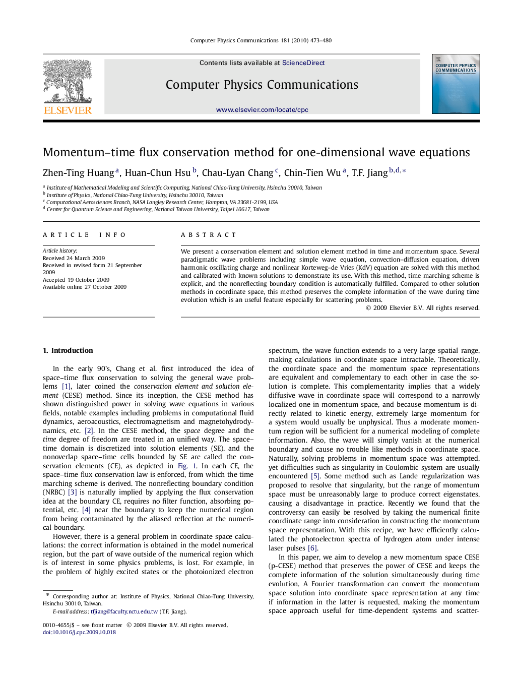 Momentum–time flux conservation method for one-dimensional wave equations