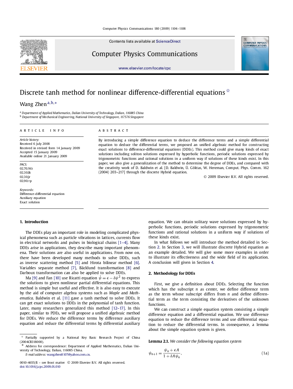 Discrete tanh method for nonlinear difference-differential equations 