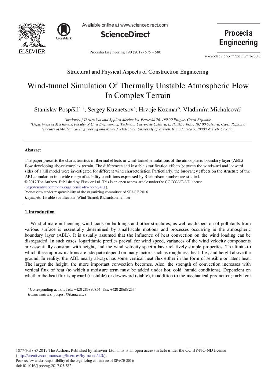 Wind-tunnel Simulation of Thermally Unstable Atmospheric Flow in Complex Terrain