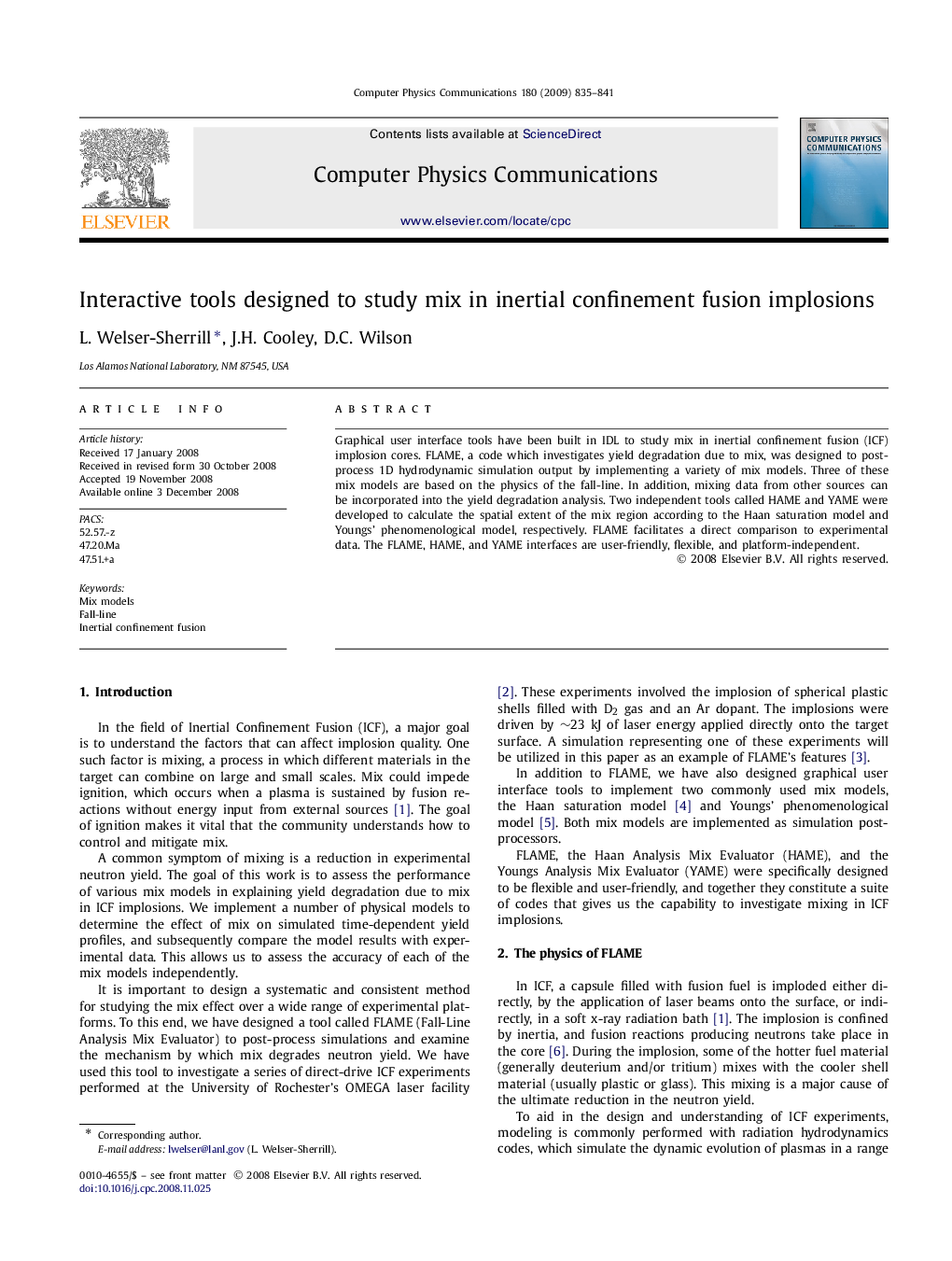 Interactive tools designed to study mix in inertial confinement fusion implosions