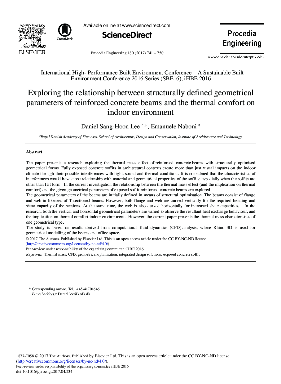 Exploring the Relationship Between Structurally Defined Geometrical Parameters of Reinforced Concrete Beams and the Thermal Comfort on Indoor Environment