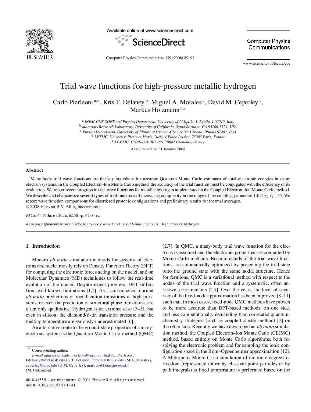 Trial wave functions for high-pressure metallic hydrogen