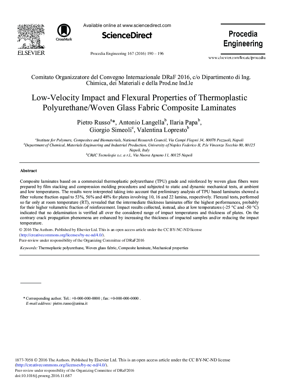 Low-velocity Impact and Flexural Properties of Thermoplastic Polyurethane/Woven Glass Fabric Composite Laminates