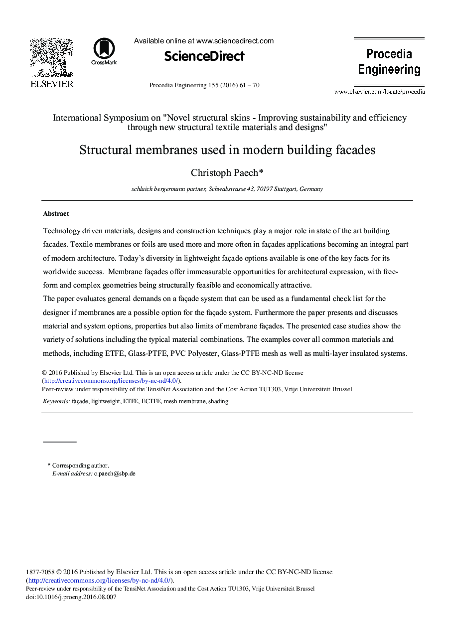 Structural Membranes Used in Modern Building Facades