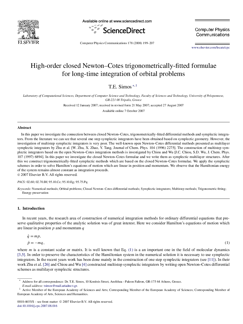 High-order closed Newton–Cotes trigonometrically-fitted formulae for long-time integration of orbital problems