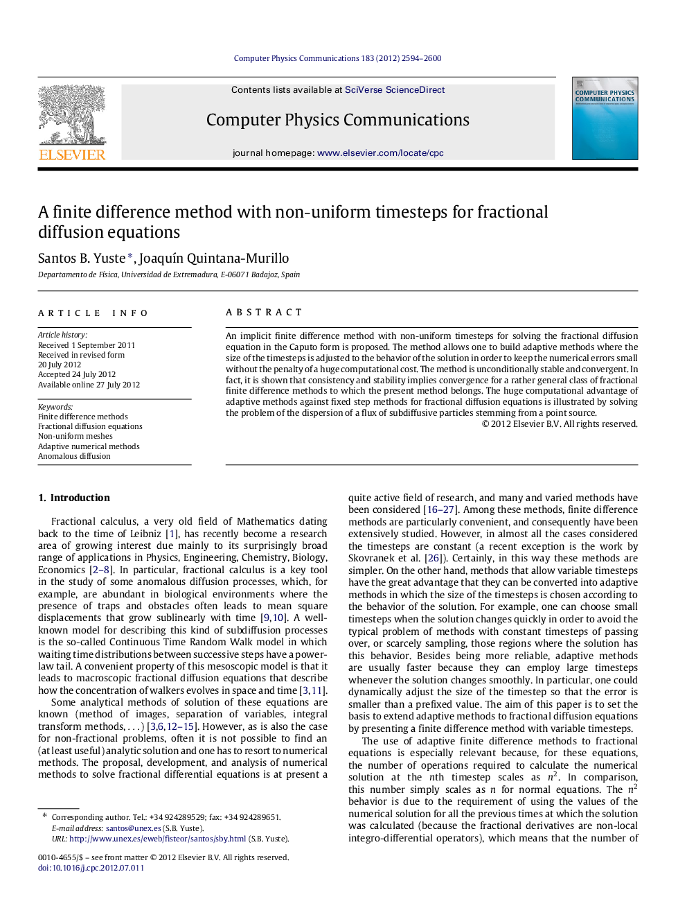 A finite difference method with non-uniform timesteps for fractional diffusion equations