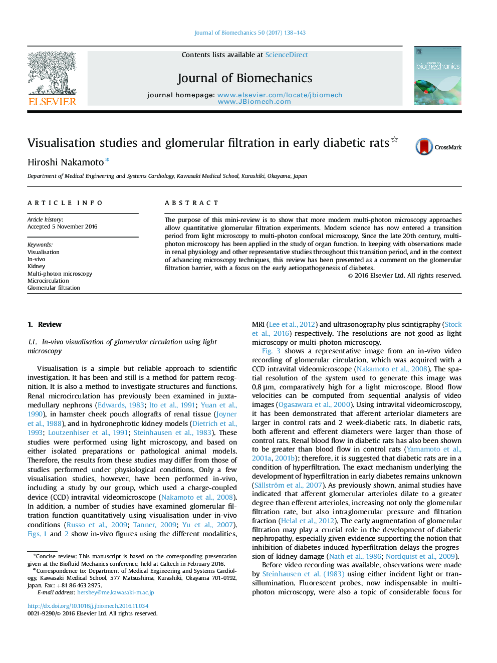 مطالعات تجسم و فیلتراسیون گلومرولی در موشهای مبتلا به دیابتی 