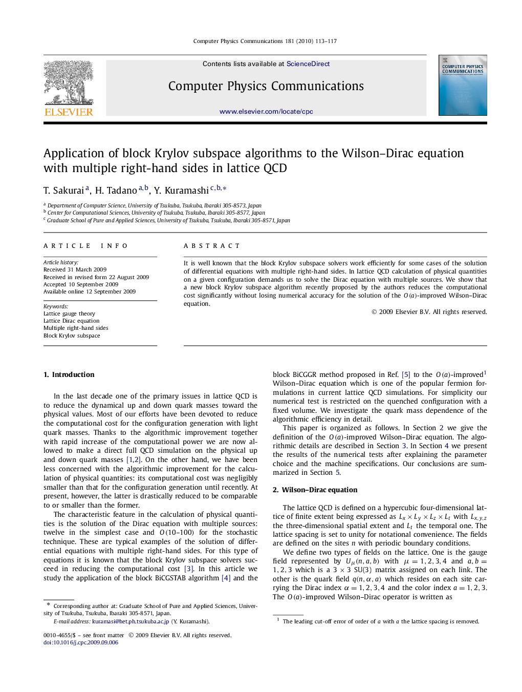 Application of block Krylov subspace algorithms to the Wilson–Dirac equation with multiple right-hand sides in lattice QCD