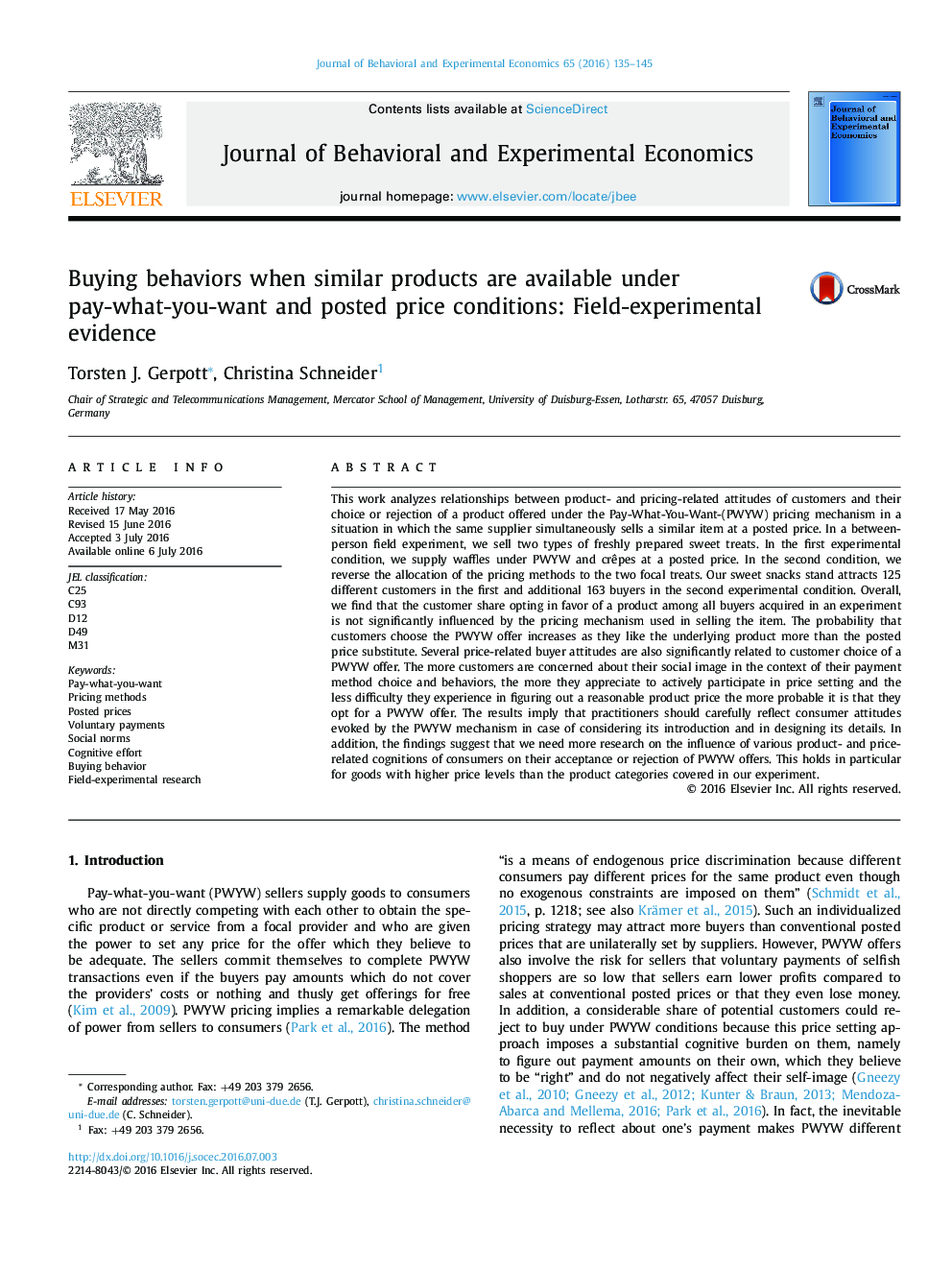 Buying behaviors when similar products are available under pay-what-you-want and posted price conditions: Field-experimental evidence