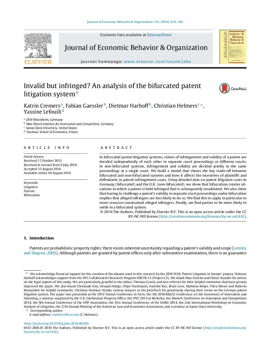 Invalid but infringed? An analysis of the bifurcated patent litigation system