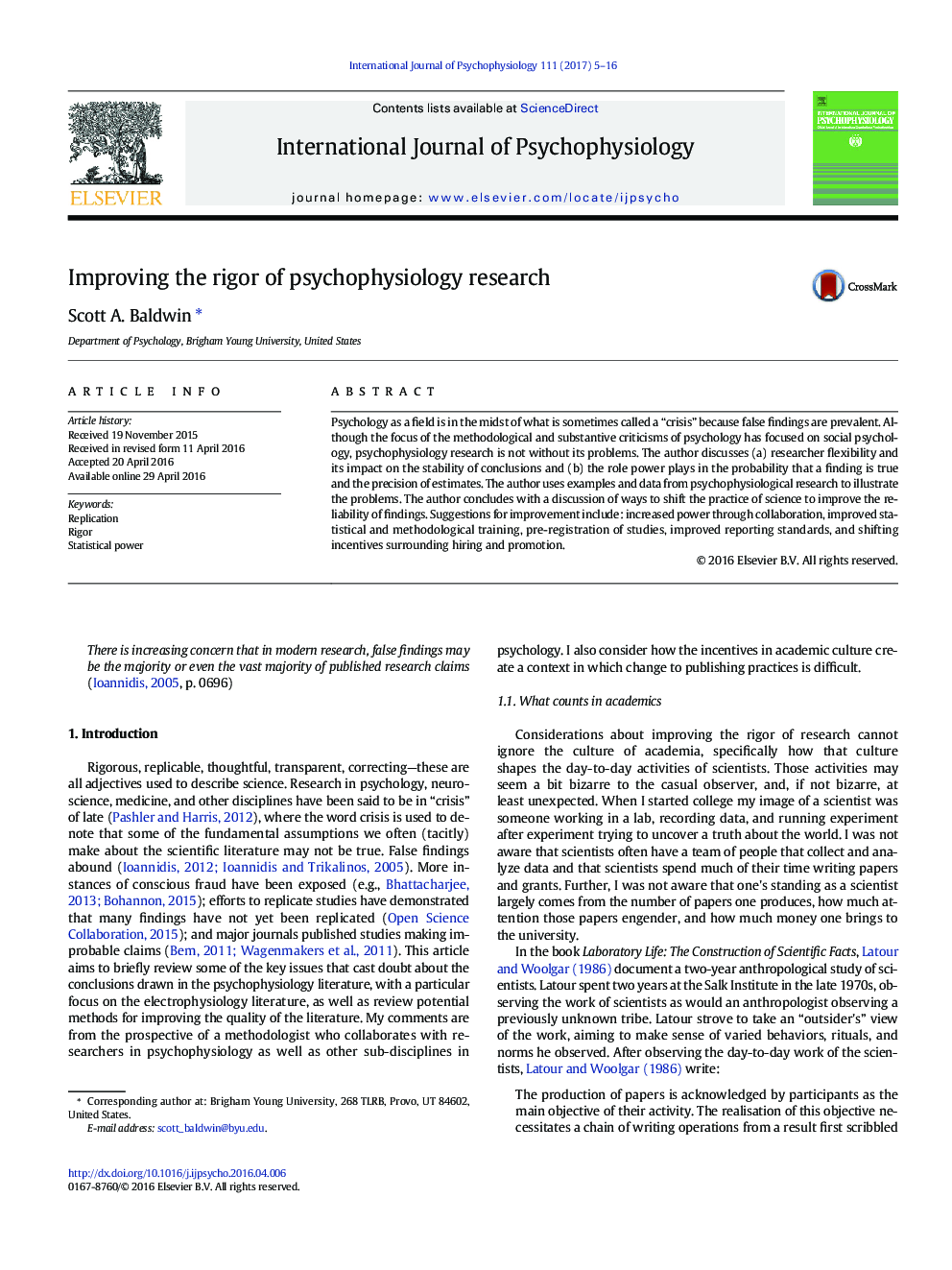 Improving the rigor of psychophysiology research