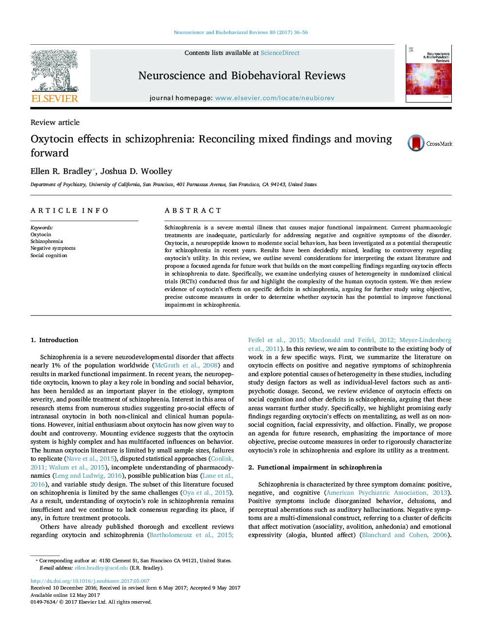 Oxytocin effects in schizophrenia: Reconciling mixed findings and moving forward