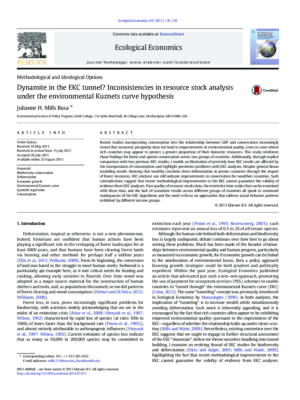 Dynamite in the EKC tunnel? Inconsistencies in resource stock analysis under the environmental Kuznets curve hypothesis