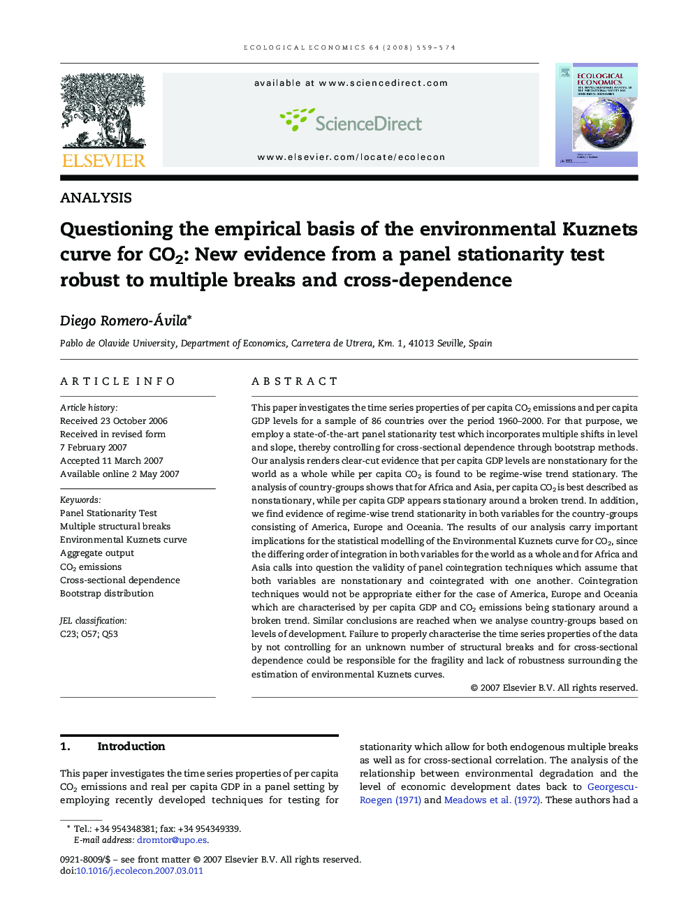 Questioning the empirical basis of the environmental Kuznets curve for CO2: New evidence from a panel stationarity test robust to multiple breaks and cross-dependence