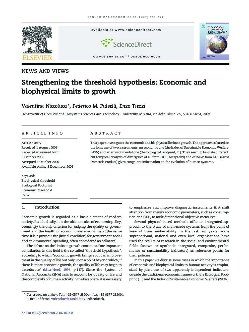 Strengthening the threshold hypothesis: Economic and biophysical limits to growth