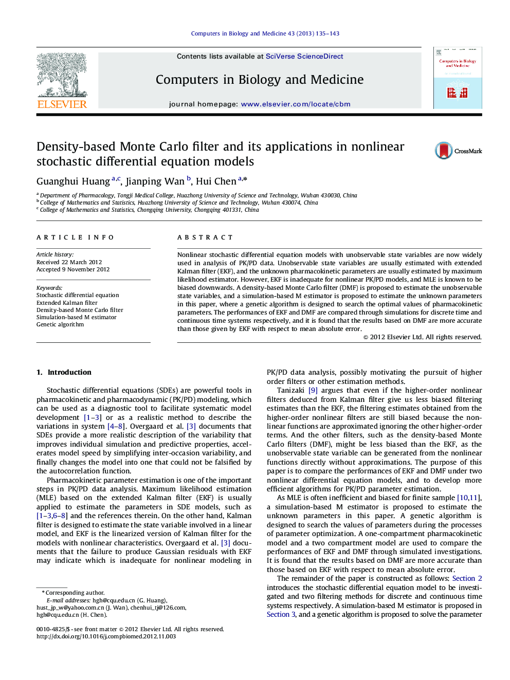 Density-based Monte Carlo filter and its applications in nonlinear stochastic differential equation models