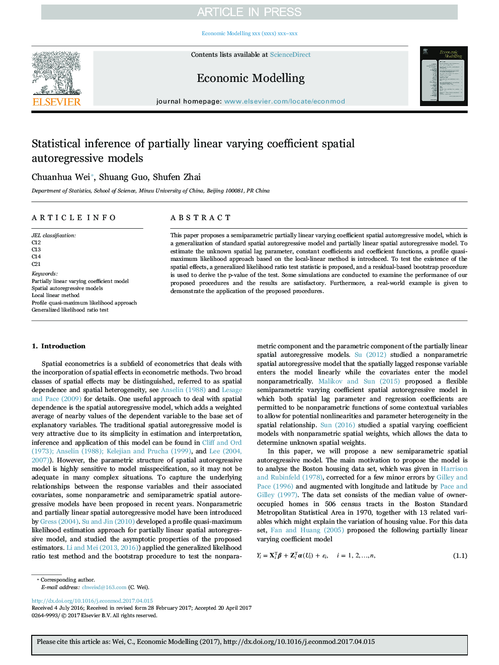 Statistical inference of partially linear varying coefficient spatial autoregressive models