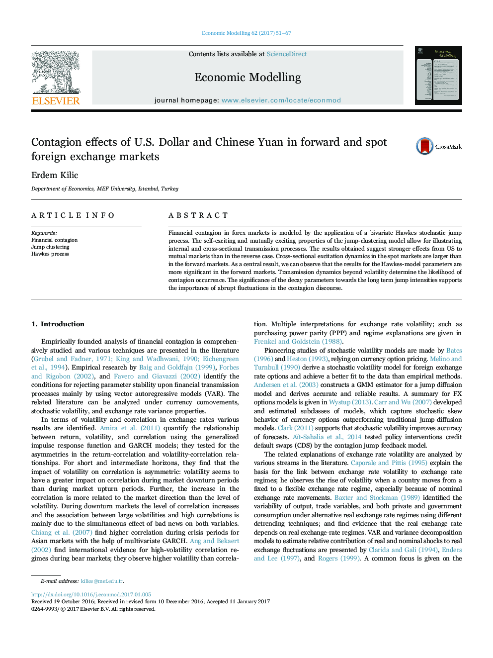 Contagion effects of U.S. Dollar and Chinese Yuan in forward and spot foreign exchange markets