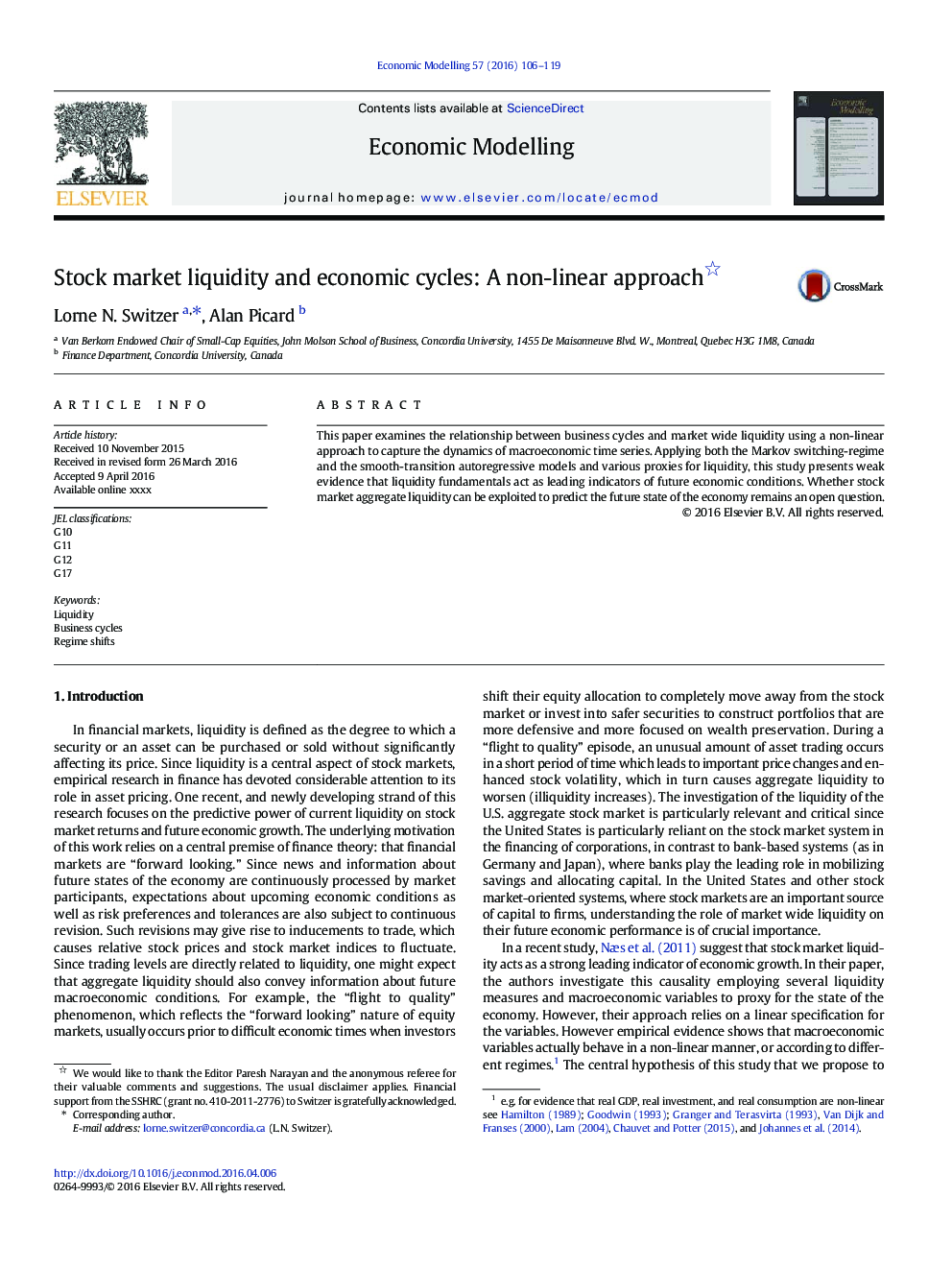 Stock market liquidity and economic cycles: A non-linear approach