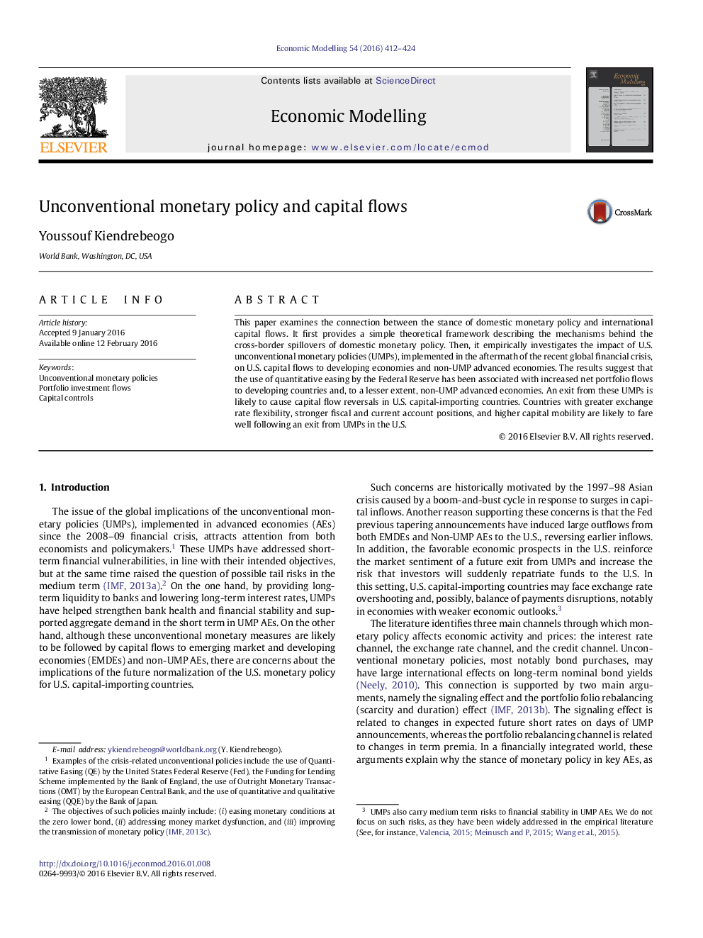 Unconventional monetary policy and capital flows