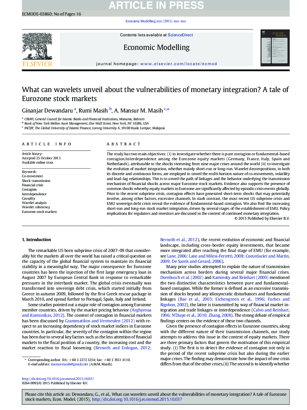 What can wavelets unveil about the vulnerabilities of monetary integration? A tale of Eurozone stock markets