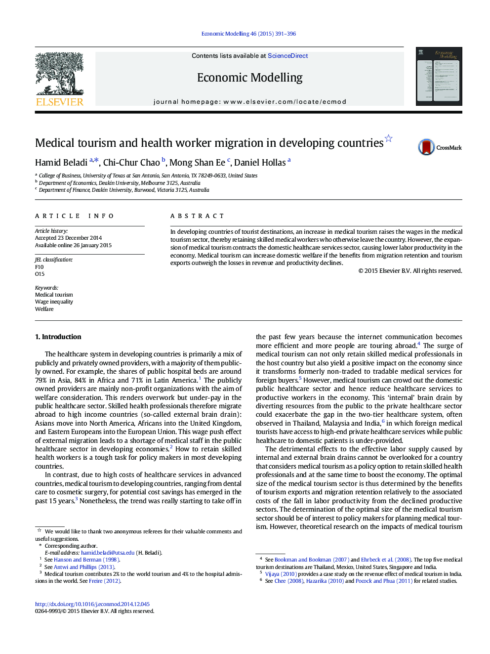 Medical tourism and health worker migration in developing countries