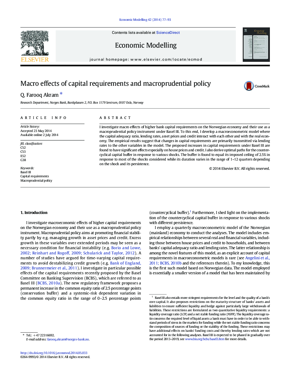 Macro effects of capital requirements and macroprudential policy